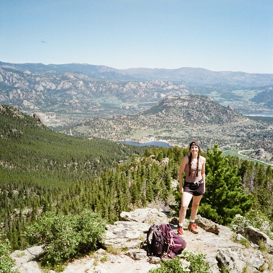 At the summit of Lily Mountain, Colorado